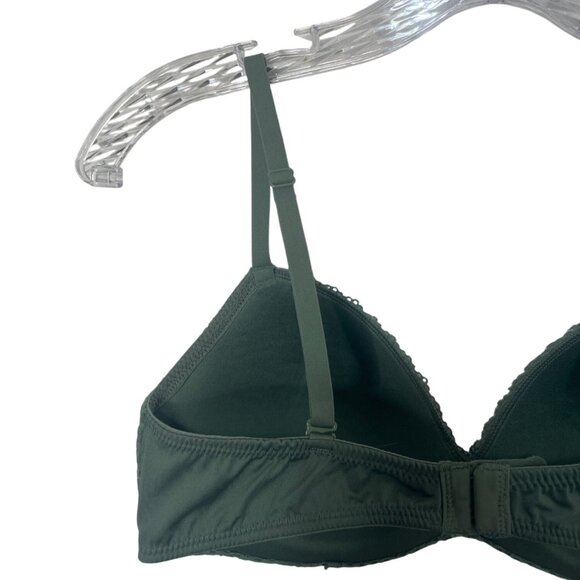 Maidenform Lace & Smooth Bra Womens 34B Green Adjustable Straps - Picture 4 of 7